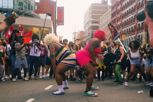 The scene at The Stonewall Protest.