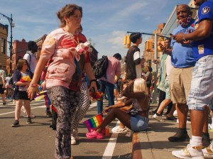 The scene at The Stonewall Protest.