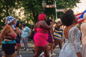 The scene at The Stonewall Protest.