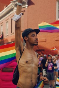 The scene at The Stonewall Protest.