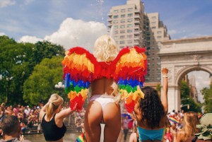 The scene at The Stonewall Protest.