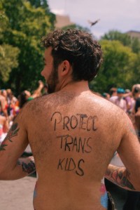The scene at The Stonewall Protest.