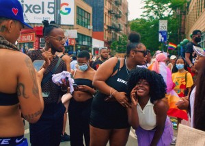 The scene at The Stonewall Protest.