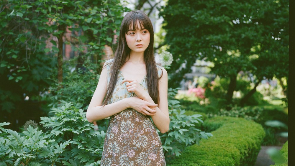 A look from Anna Sui's new mesh capsule for Neiman Marcus