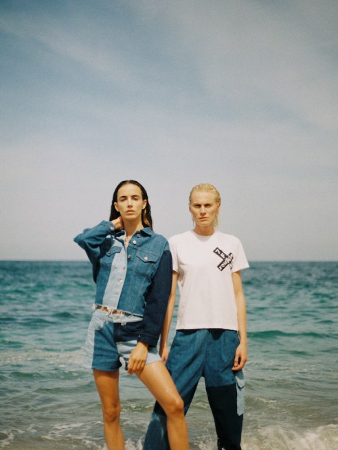 7 For All Mankind launched a collection of denim made from deadstock fabric and no-impact hardware with Marques’Almeida.