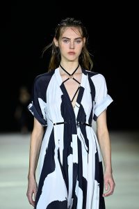 SYDNEY, AUSTRALIA - JUNE 02: A model walks the runway during the KITX show during Afterpay Australian Fashion Week 2021 Resort '22 Collections at Carriageworks on June 02, 2021 in Sydney, Australia. (Photo by Stefan Gosatti/Getty Images)