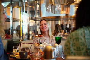 Atmosphere at the afternoon tea in the Grand Salon at the Baccarat Hotel.