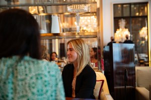 Atmosphere at the afternoon tea in the Grand Salon at the Baccarat Hotel.