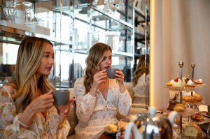 Atmosphere at the afternoon tea in the Grand Salon at the Baccarat Hotel.
