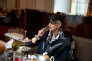 Atmosphere at the afternoon tea in the Grand Salon at the Baccarat Hotel.