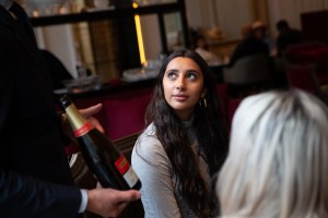 Atmosphere at the afternoon tea in the Grand Salon at the Baccarat Hotel.