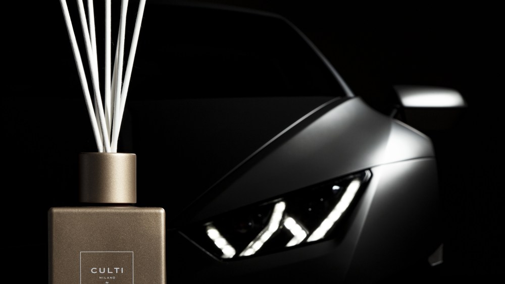 The Culti Milano x Lamborghini fragrance.