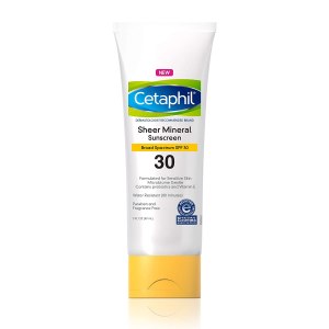 Best Fragrance Free Sunscreens, Cetaphil Sheer Mineral Sunscreen SPF 30