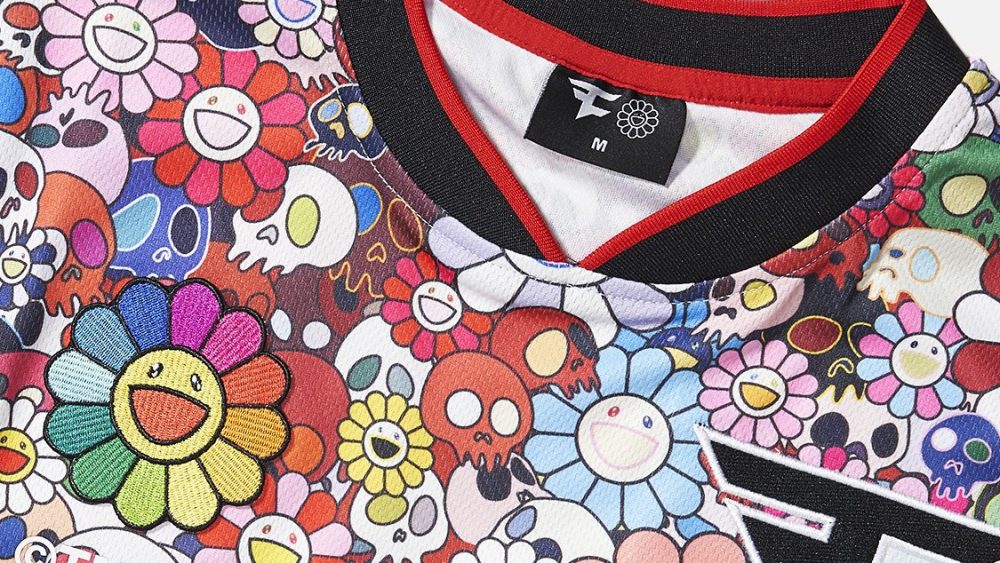 The FaZe Clan x Takashi Murakami jersey