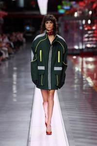 A look from Ferrari's first fashion show.