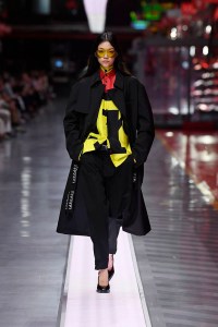 A look from Ferrari's first fashion show.