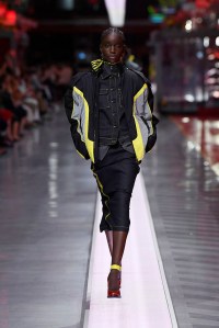 A look from Ferrari's first fashion show.