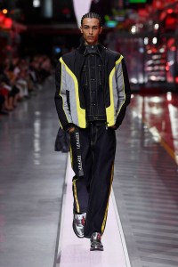 A look from Ferrari's first fashion show.