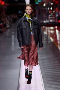 A look from Ferrari's first fashion show.