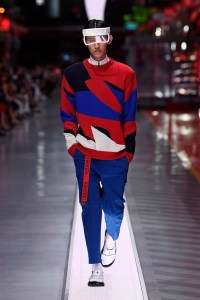 A look from Ferrari's first fashion show.