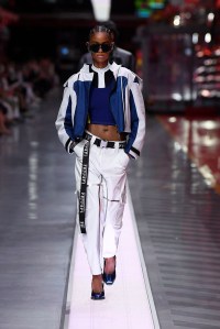 A look from Ferrari's first fashion show.