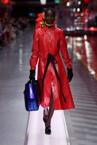 A look from Ferrari's first fashion show.