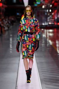 A look from Ferrari's first fashion show.