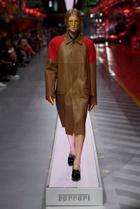A look from Ferrari's first fashion show.