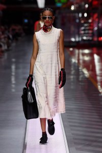 A look from Ferrari's first fashion show.