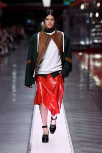 A look from Ferrari's first fashion show.