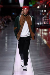 A look from Ferrari's first fashion show.