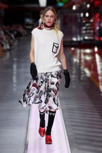 A look from Ferrari's first fashion show.