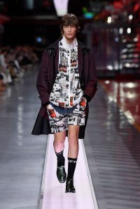 A look from Ferrari's first fashion show.