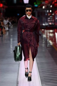 A look from Ferrari's first fashion show.