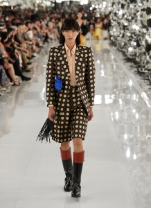 A look from the Gucci Aria show, with 13 new looks added to the 100th-anniversary collection.