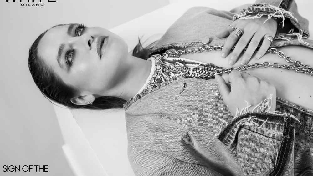 Matilde Gioli fronting the White Milano ad campaing dubbed "Sign of the Times.