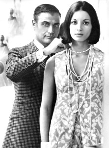 Morton Myles with a model.