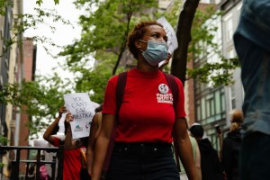 The NewsGuild of New York protest.