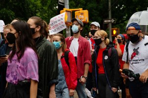 The NewsGuild of New York protest.
