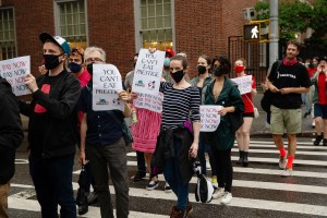 The NewsGuild of New York protest.