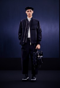 A look from Dior and Sacai's capsule collection.