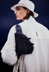 A look from Dior and Sacai's capsule collection.
