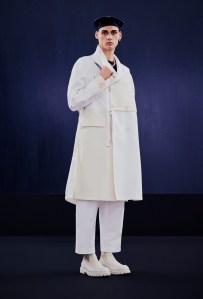 A look from Dior and Sacai's capsule collection.