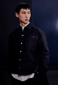 A look from Dior and Sacai's capsule collection.