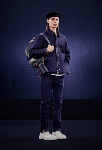 A look from Dior and Sacai's capsule collection.