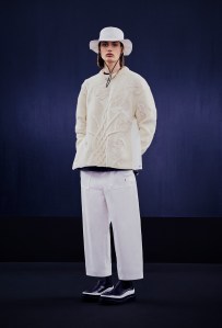 A look from Dior and Sacai's capsule collection.