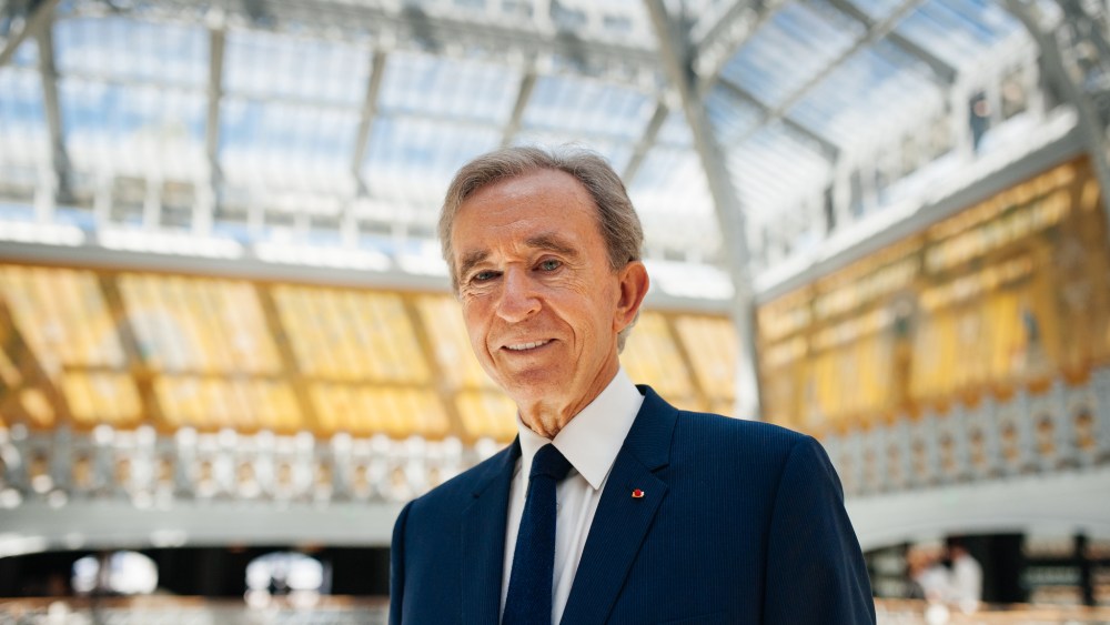 Bernard Arnault at the re-opening of the Samaritaine Paris Pont-Neuf department store in Paris.
