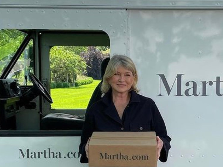 Martha Stewart and her Martha.com truck.