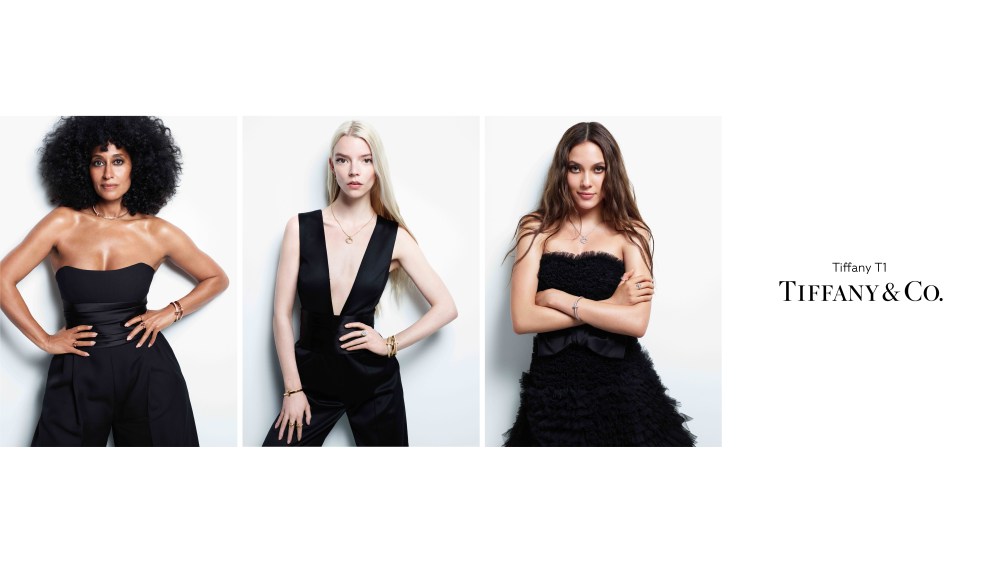 Tiffany & Co.'s new T1 campaign featuring Tracee Ellis Ross, Anya Taylor-Joy and Eileen Gu.