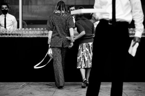 Dree Hemingway in Chanel with Sophie Kargman.